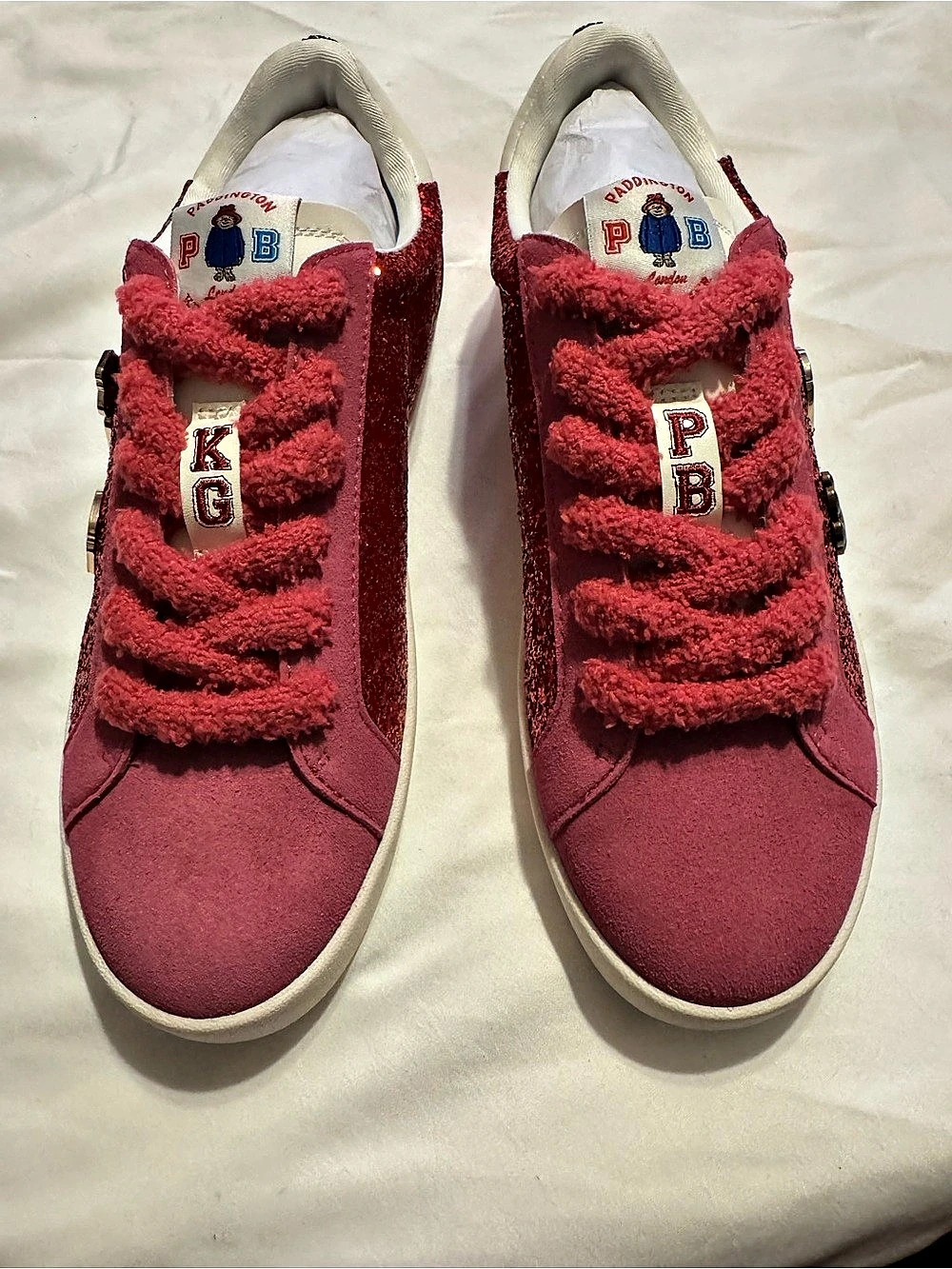 Kurt Geiger London Paddington Glitter Sneakers Pink & Red US 9